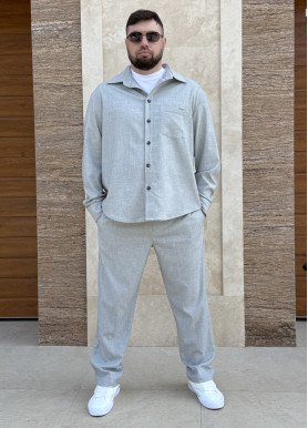 Брюки чоловічі класичні преміальна костюмка сірі