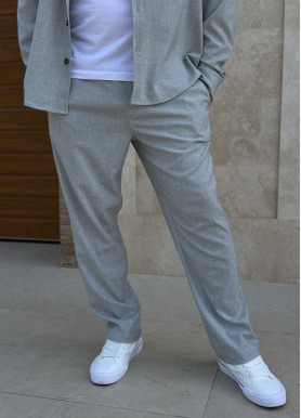 Брюки чоловічі класичні преміальна костюмка сірі
