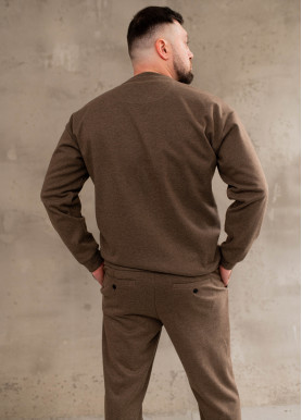 Чоловічий утеплений світшот oversize трикотаж шоколад