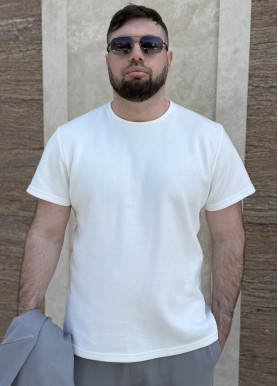 Футболка чоловіча базова бавовна біла