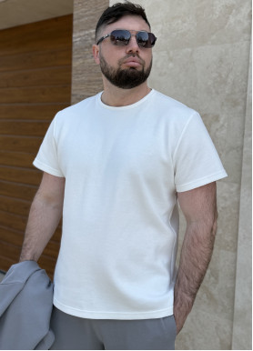 Футболка чоловіча базова бавовна біла