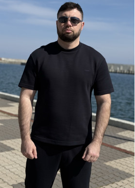 Футболка базовая премиум хлопок черная