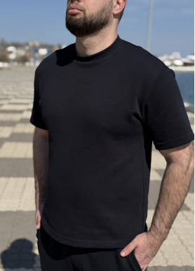 Футболка базовая премиум хлопок черная