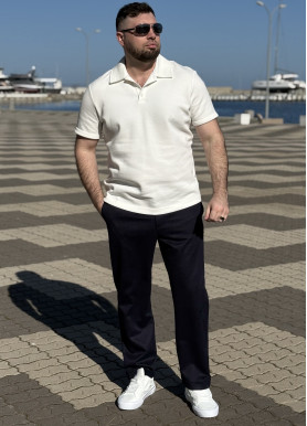 Футболка-поло базова преміум бавовна біла