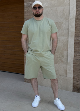 Костюм чоловічий літній бавовна фісташковий