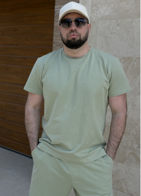 Костюм чоловічий літній бавовна фісташковий