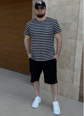 Шорти чоловічі з преміальної тканини лакоста сині