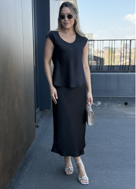 Топ без рукавов шелковый сатин шелк