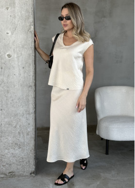 Топ базовый вискозный шелк белый 