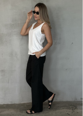 Брюки прямого кроя черные