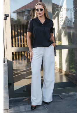 Брюки широкие костюмка премиум белые