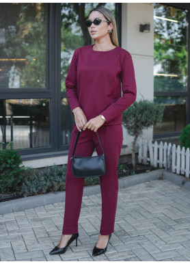 Костюм-двійка брючний віскоза бургунді Костюм-двійка брючний віскоза бургунді
