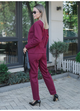 Костюм-двійка брючний віскоза бургунді Костюм-двійка брючний віскоза бургунді