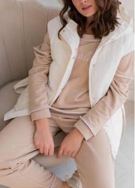 Трикотажный костюм трехнитка-петля мокко