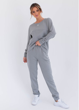 Трикотажный костюм двунитка петля светлый графит