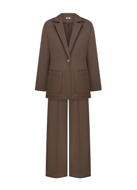 Трикотажний костюм трьохнитка-петля шоколадний