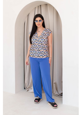 Прогулочный костюм вискоза принт электрик большой размер