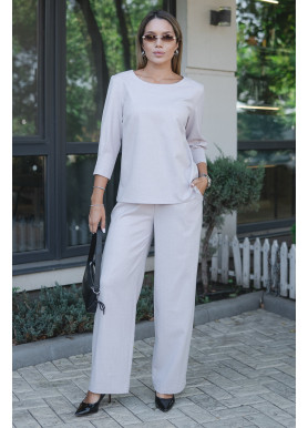 Прогулочный костюм с рукавами три четверти премиумная костюмка мокко