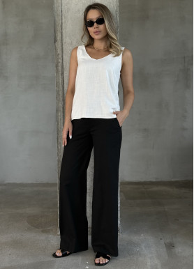  Брюки прямого крою чорні